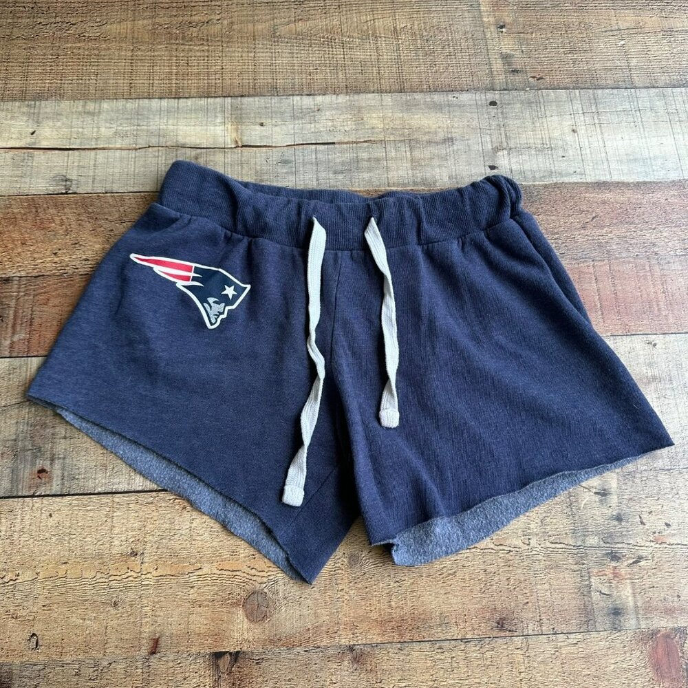 New England Patriots Women's Lounge Shorts - Size M - Cozy Cotton Blend Gray
